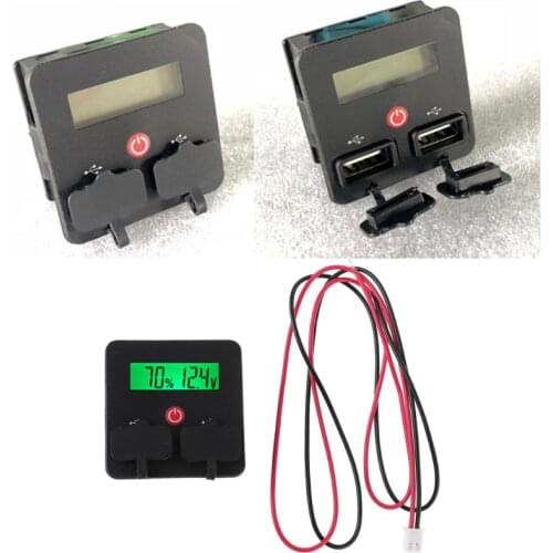 JS-CU3 Battery Capacity Indicator Voltage Display Module Phone Charge Tester 12V 24V 3S 5S Li-ion Lifepo4 Lead Acid Double USB