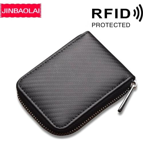 Jinbaolai New Antimagnetic duo ka wei Mass Wallet Carbon Fiber Organ Wallet RFID Coin Purse