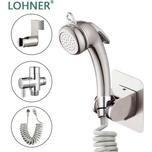 Lohner Ducha Telefono Ducha Bidet Portable Anal Clean Handheld Toilet Bidet Sprayer Set Kit Douchette Toilette Limpeza