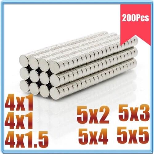 50/100/200PCS/Lot 5x3 5x4 5x5 4x1 4x1.5 4x2mm Magnet Hot Small Round Magnet Strong magnets Rare Earth Neodymium Magnet
