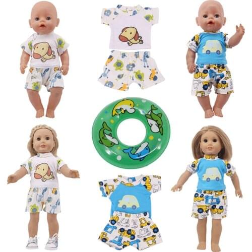 Cute Style Short Sleeve Fit 18 Inch American 43cm Baby Doll Clothes Accessories, The Best Christmas Gift For Children