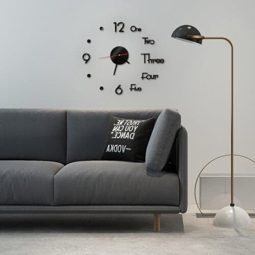 Clocks Wall Decorations Living Room Wall Clock Modern Design Unique Home Decor Acrylic Quartz Loudspeaker Mute Digital Clock