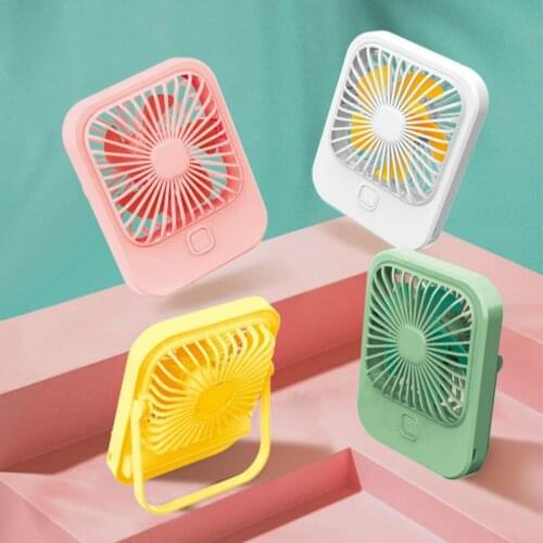 PTMJ New Desktop Mini Fan Three Stage Desktop USB Charging Student Office Quiet Portable Electric Fans Mini Handheld Fans
