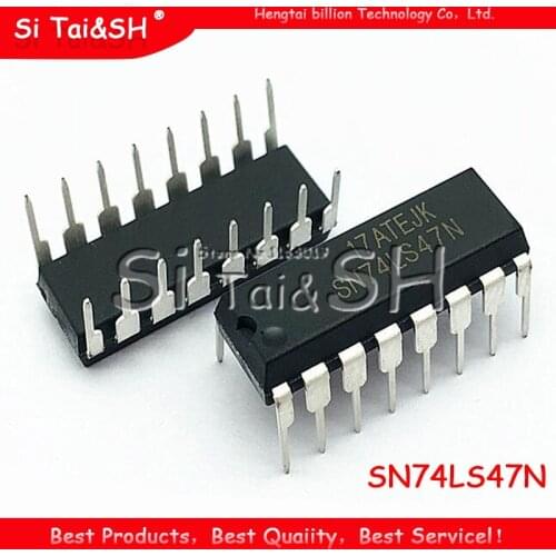 10PCS SN74LS47N DIP16 SN74LS47 DIP 74LS47 HD74LS47P DIP-16 new and original IC