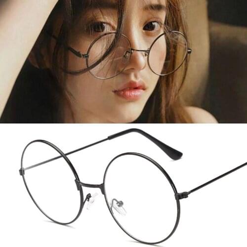 2020 Vintage Glasses Transparent Eyewear Eyeglasses Black Oversized Round Circle Eye Glasses Original Clear Men Reading Glasses