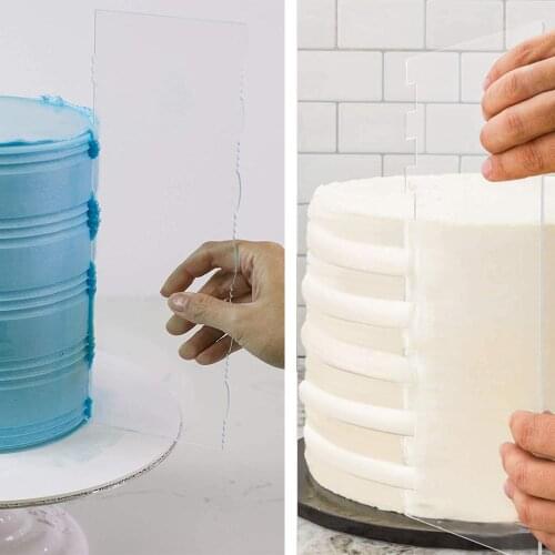 Transparent Acrylic Cream Scraper Cake Smoother Scraper for Kitchen Baking Tools for Icing Frosting Buttercream