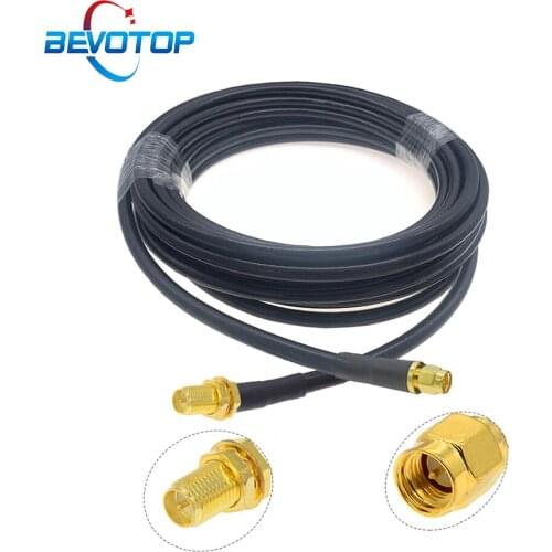 RP-SMA Female to SMA Male RF Adapter Cable 5D-FB Pigtail 50 Ohm Low Loss WIFI Antenna RF Coaxial Extension Cord Jumper Custom