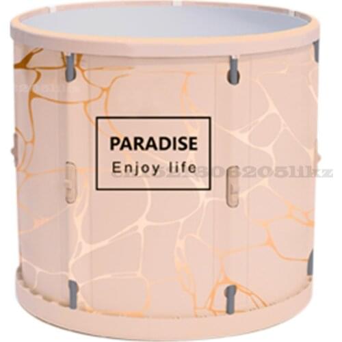 Folding Bathtub Adult Household Bath Barrel Double Fold-able Bath Tub Portable Skin SPA Bath Tub Without Lid Home Sauna