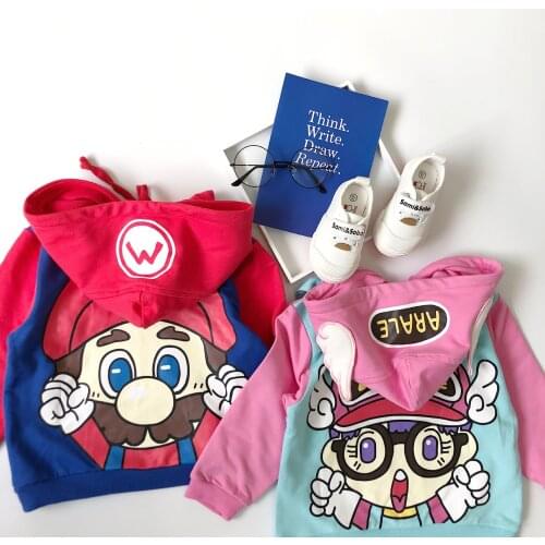 Tonytaobaby Autumn and Winter Clothes New Boys Girls Childrens Clothing Cartoon Hoodie Cosplay Kids Hoodies Kids Hoodies