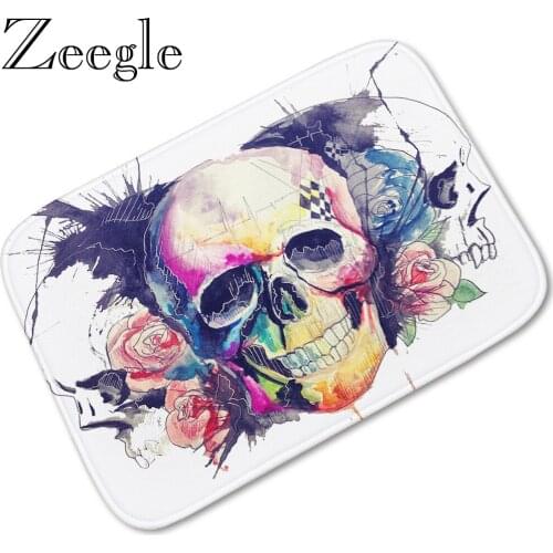 Zeegle Thicken Flannel Floor Mat Doormat for Entrance Door Outdoor Rugs Home Decor Kitchen Bathroom Living Room Floor Carpet Mat