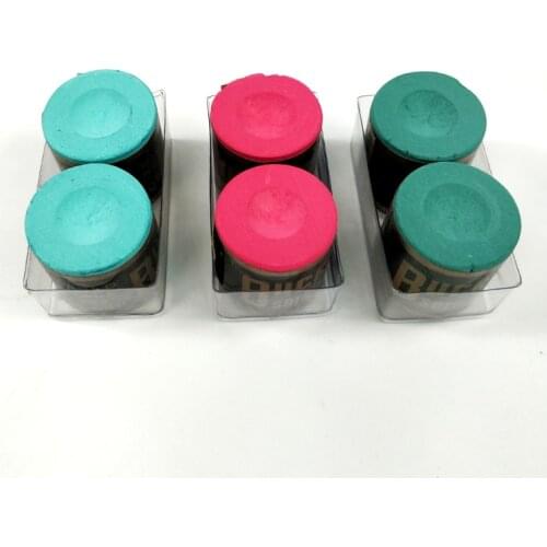 2pcs/lot Original Buck Cylinder-shape Billiards Pool chalks blue/dark green/light green/red 4colors optional snooker chalks