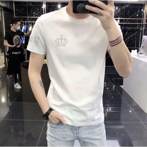 2021 summer fashion short sleeve mens t-shirt round neck half sleeve Joker t-shirt bottoming shirt top