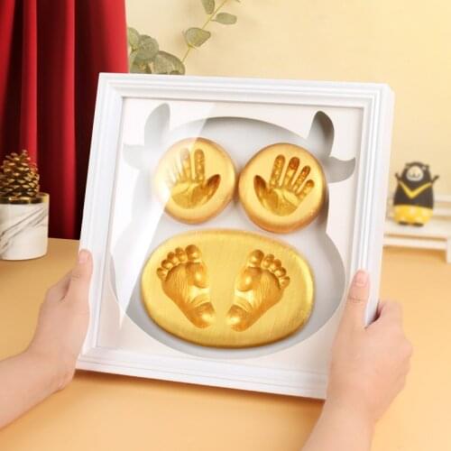Baby Care Accessories Items Newborn Set Gift Clay Hand Foot Diy Baby Photo Frame Handprint Footprints Colored Treasured Souvenir