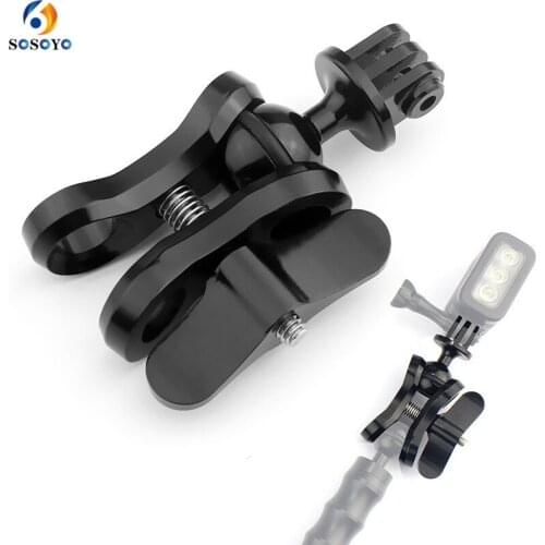 Aluminum Butterfly Clip Clamp with Diving Fixture Lights Arm Ball Head Mount Adapter For Gopro Hero 6 5 4 Cameras Accessory set