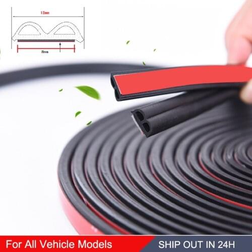Car Door Seal Strips Sticker B Shape Weatherstrip Auto Door Window Trunk Seal Dustproof Sound Insulation Car Epdm Rubber Strips