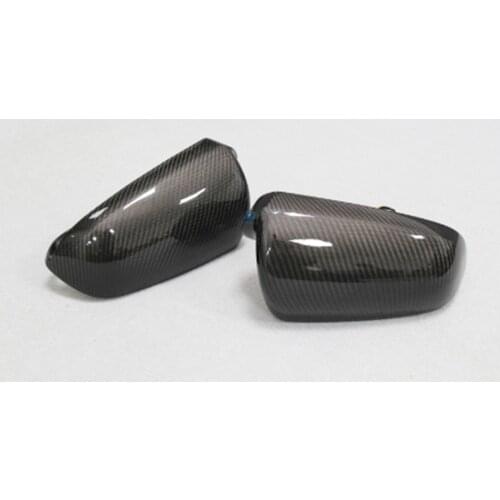 For Audi A4 A5 B7 A6 C6 2006-2007 Carbon Fiber Rearview Mirror Covers Caps Rear View Mirror Housing Protection Car Accessories