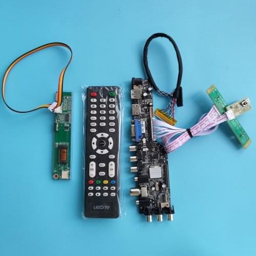 For LTN141W1-L02/LTN141W1-L03 remote DVB-T Digital HDMI-compatible Panel 1280X800 CCFL LCD TV VGA USB AV Controller board 14.1"