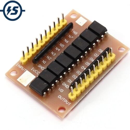 12V 8 Channel Optocoupler Isolation Board High Level Trigger Isolated Module Positive Phase Amplification Plate 50mA