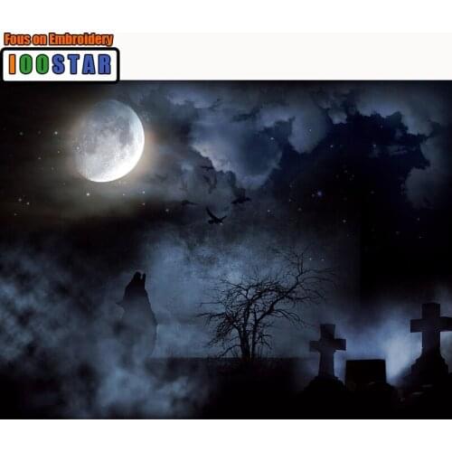 Full Square 5D Diy Diamond Painting Cross Stitch "Moonlight Wolf" 3D Diamond Embroidery Rhinestone Mosaic Decor Paintings Gift