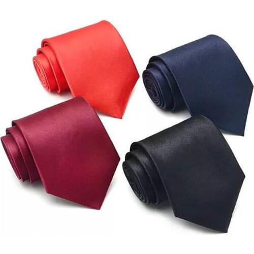 Classical 4 Colors Mens Tie Glossy Satin 3 Inch Necktie Gentleman Formal Suit Wedding Party Business Fashion Accessories