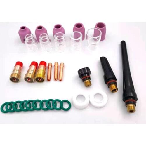 31x Welding Torch Kit Stubby Gas Lens for WP-17/18/26 Durable Accs
