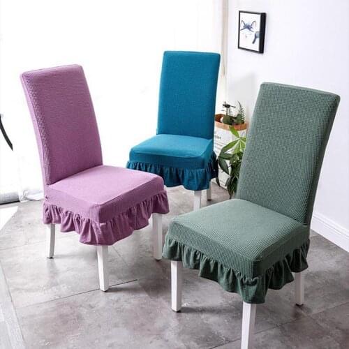 Lace Chair Cover Stretch Dining Chair Slipcovers Removable Soild Color Slipcover For Living Room Washable Seat Covers Home Decro
