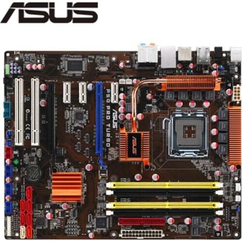 For Asus P5Q PRO Turbo Desktop Motherboard P45 Socket LGA 775 Q8200 Q8300 DDR2 Original Used Mainboard On Sale