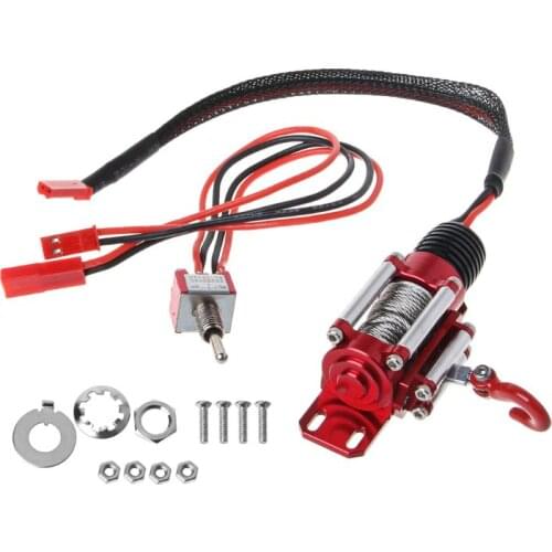 Metal Steel Wired Automatic Simulated Winch with Switch for 1/10 HSP Redcat HPI TAMIYA Axial SCX10 RC4WD D90 RC Car R7RB