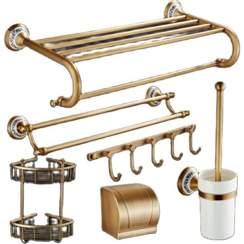 Bathroom Accessories Setcopper Brushed Bathroom Accessories Bath Towel Bar Paper Holder Soap Basket Towel Bathroom Sets E-36-452