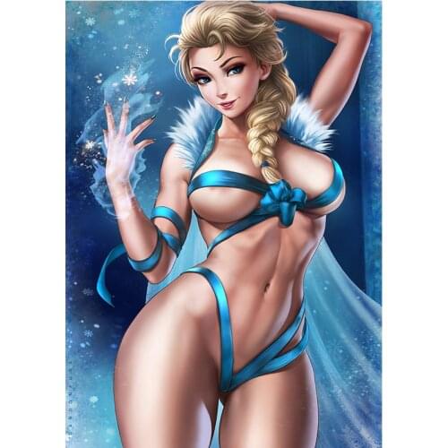 Print canvas nude Aisha sexy anime girl art poster 40x60 50x70 60x90 custom living room bedroom home decorative painting