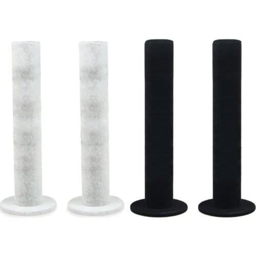 Super Z Outlet Black Velvet Hovering Straight Type Bracelet Necklace Jewelry Display Stand for Home Organization