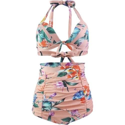 Plus Size Bikini High Waist Swimsuit Women S-4XL Push Up Swimwear Sexy Brazilian Bikini Set Beach Bathing Suit Swim Bikini Set