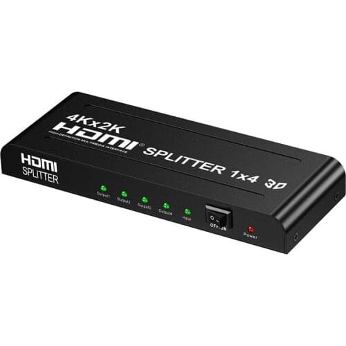 HDMI 2.0 Splitter 1X4 UHD 4K@60Hz HDCP 2.2 HDMI 1 In 4 Out for LED TV mi box3 ps4 monitor projector tv box one computer