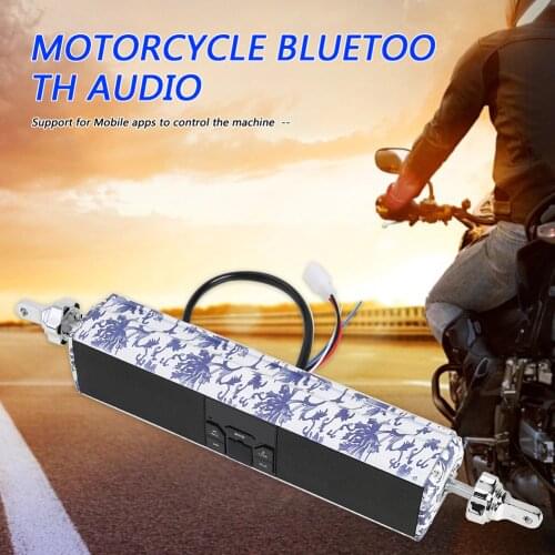 Blue White Porcelain Motorcycle Electronic Accessory Bluetooth Motorcycle Audio Amplifier Stereo Speaker System