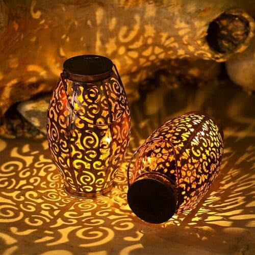 Solar Hollow Lantern Lawn Lamp Projection Garden Lights Waterproof Solar Energy For Outdoor Balcony Patio Path Landscape Light