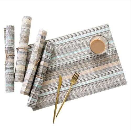 4 Pcs/set Modern PVC Placemat Non-Slip Dining Table Mat Cafe Waterproof Placemats Bowl Pad Cup Mat Table Cup Drink Coasters