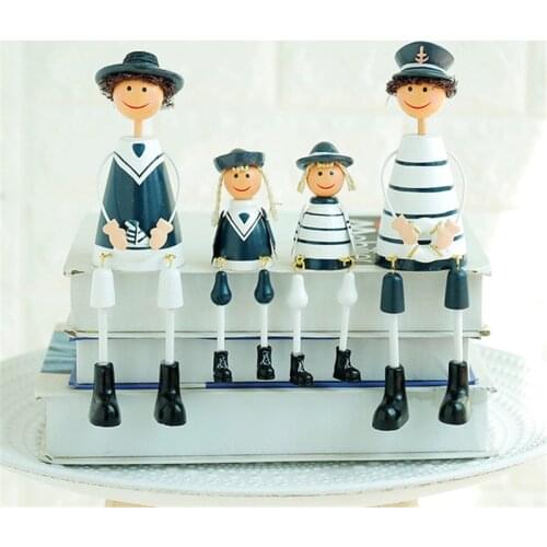 Mediterranean Style Creative Wall Hanging Foot Doll Wood Crafts Hanging Leg Doll Set Doll Figurines Home Decoration