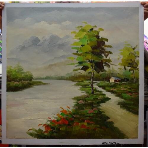 Ultra Low Price Sale 100% Hand Painted Abstract Oil Painting White and Black Tree Canvas Painting Wall Art Picture Home Decor