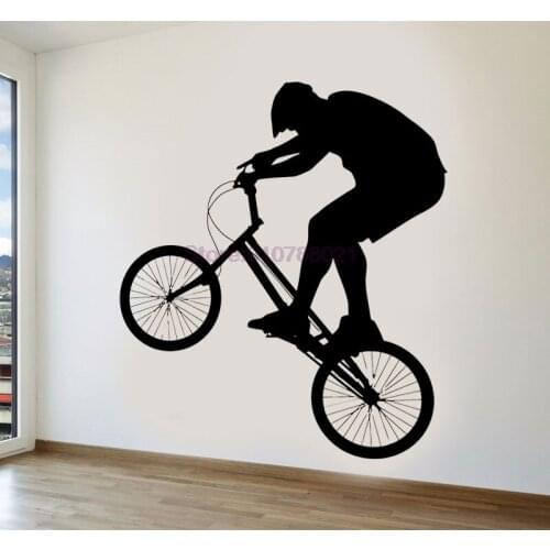 Bicycle Bike Sport Wall Sticker Vinyl Art Home Decor For Boys Room Teens Bedroom Cycling Club Decals Removable Wallpaper S200