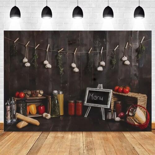 Yeele Vintage Wood Floor Board Baby Room Kitchen Vegetables Portrait Interior Birthday Photography Backdrop Vinyl Background