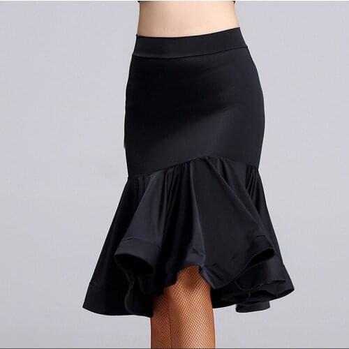 Spandex Latin Dance Skirt Women Ballroom Tango Salsa Qia Qia Rumba Latin Dance Costume Practice Dance Skirt dansjurk meisj F12