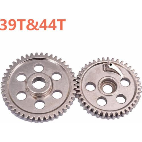 2Pcs/Lot RC Car Spare Parts 02040 02041 HSP Metal Steel Diff.Main Gear (44T)&(39T) For 1/10 Scale Models On Road Car Nitro Power