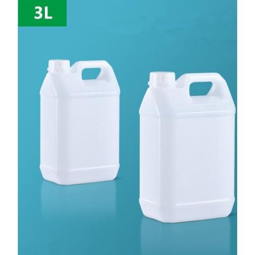 1PCS Empty 3L Square Jerry can HDPE Material Lotion Liquid Storage Container Food Grade Plastic Bucket