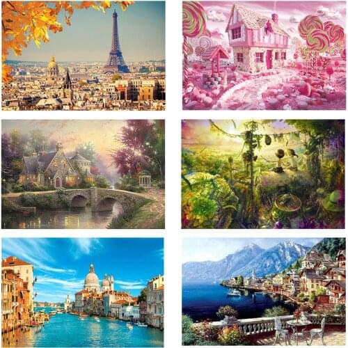 1000Pcs Adult Kid Puzzle Jigsaw Large Tower Building Decompression Game Toy Gift
