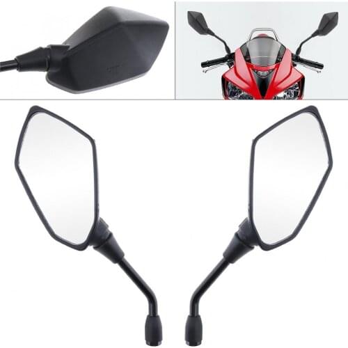 2pcs 10mm Modified Plated Universal Stylish Design Motorcycle Rearview Mirror Side Mirrors for Kawasaki