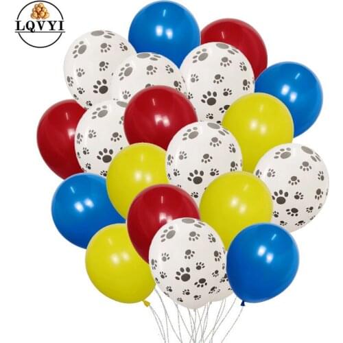 20pcs Confetti Transparent Balloons rabbit dog paw Balloons animal latex ballons Globos Birthday wedding party decoration