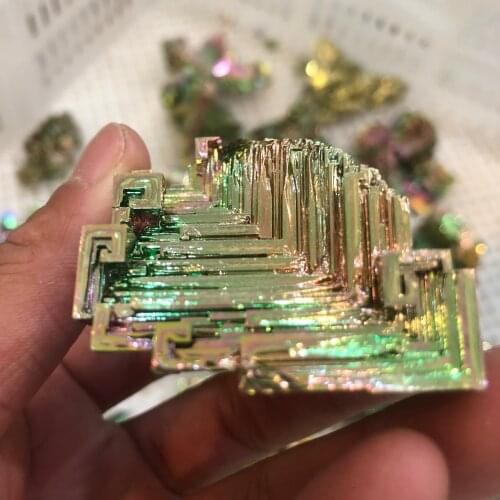 56g This is the beautiful rainbow bismuth mineral specimen solidifying crystalline ore healing