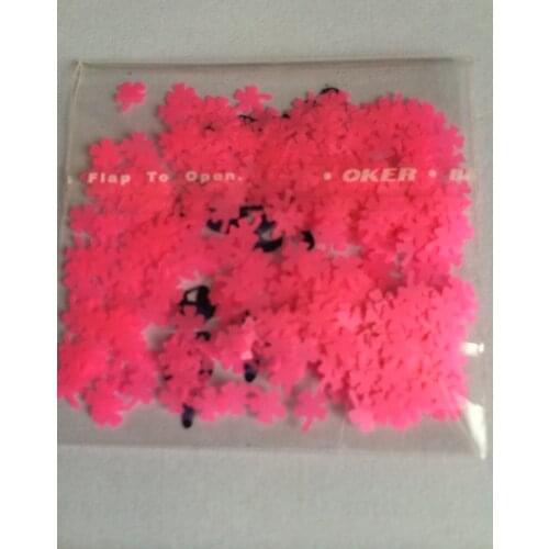 Free shipping Neon Pink solvent resistant clover glitter for nail art