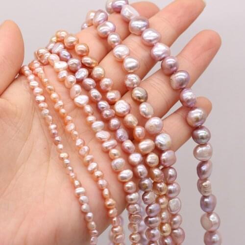 Natural Freshwater Pink Purple Two-sided Light Pearl Beads for DIY Necklace Bracelet Jewelry Making for Women Jewelry Gift