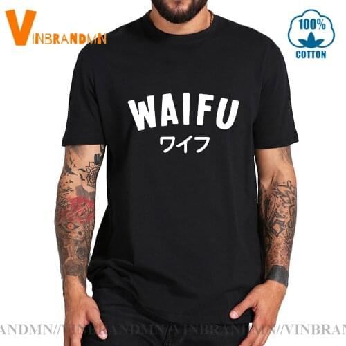 Man Otaku Tees Hipster Tumblr streetwear Ahegao T shirt WAIFU Japan Harajuku Red Letters men Tshirt Cotton Funny T-Shirt